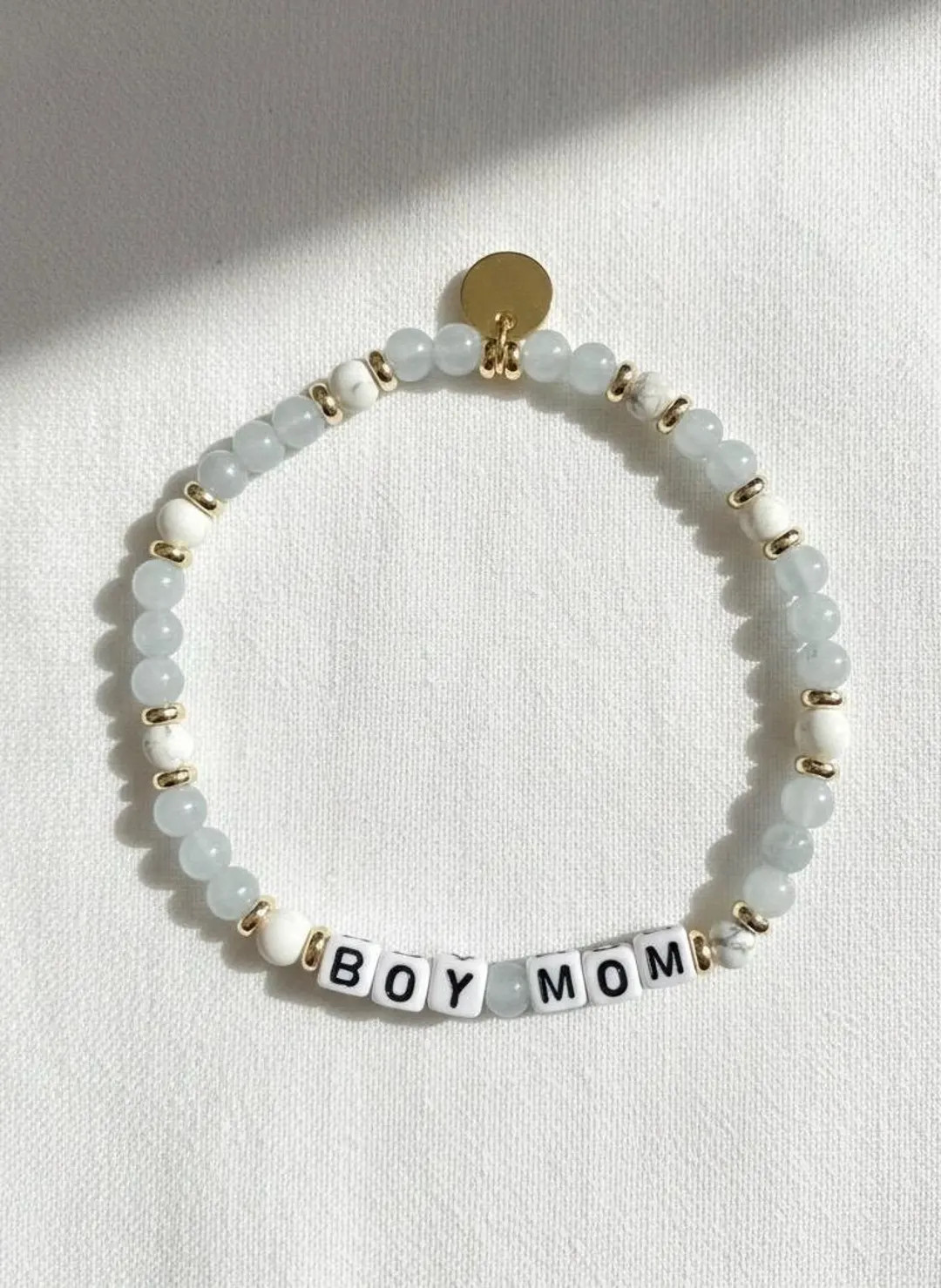 Custom Name Beaded Bracelet: Boy Mom Bracelet, Mothers Day Gift | Etsy (US)