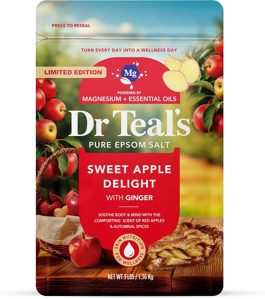 Dr Teal's Sweet Apple Delight Epsom Salt Magnesium Soak, 3 lbs | Amazon (US)