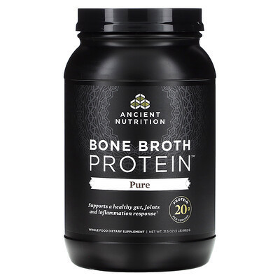 Ancient Nutrition, Bone Broth Protein, Pure, 2 lb (892 g) | iHerb