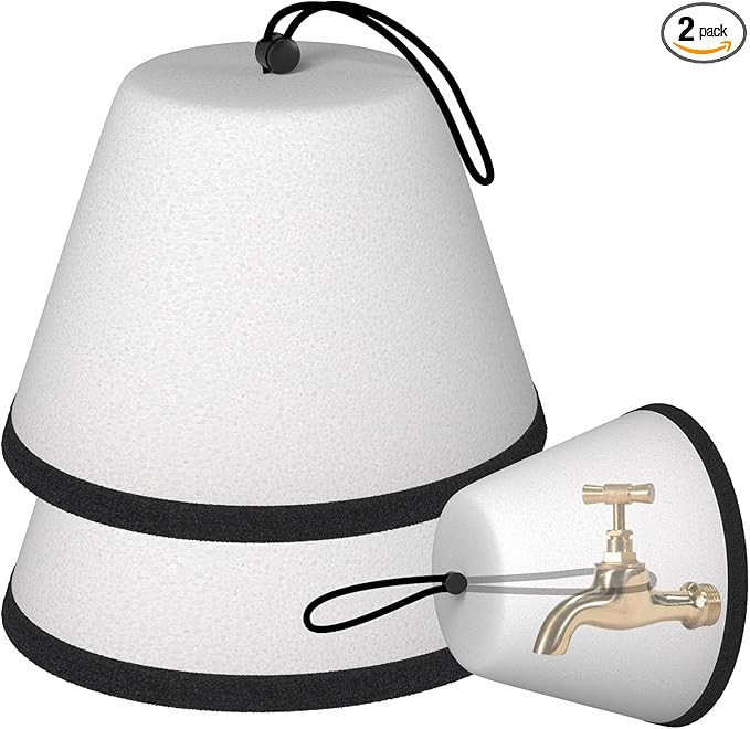 Outdoor Faucet Covers for Winter 2 Pack, Foam Outdoor Faucet Cover for Freeze Protection, Reusabl... | Amazon (US)