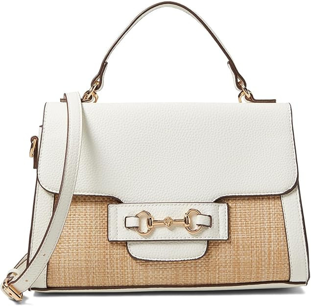 Anne Klein Straw Top Handle Satchel | Amazon (US)