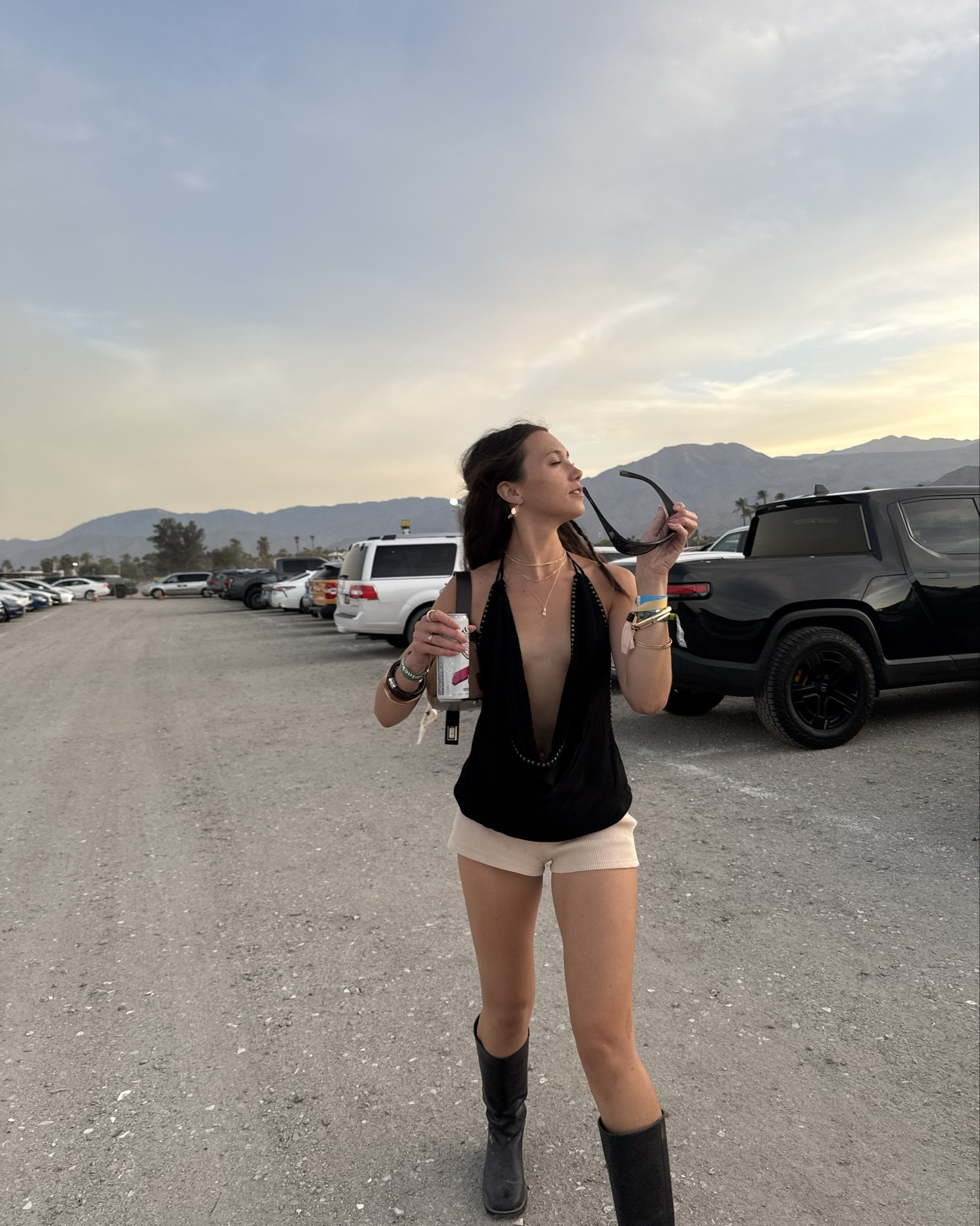 My new favorite top!! Was so perfect and fun for Coachella :) linked some similar tops too! boots were so comfy, and so were the waffle shorts! Both are exact links 🫶