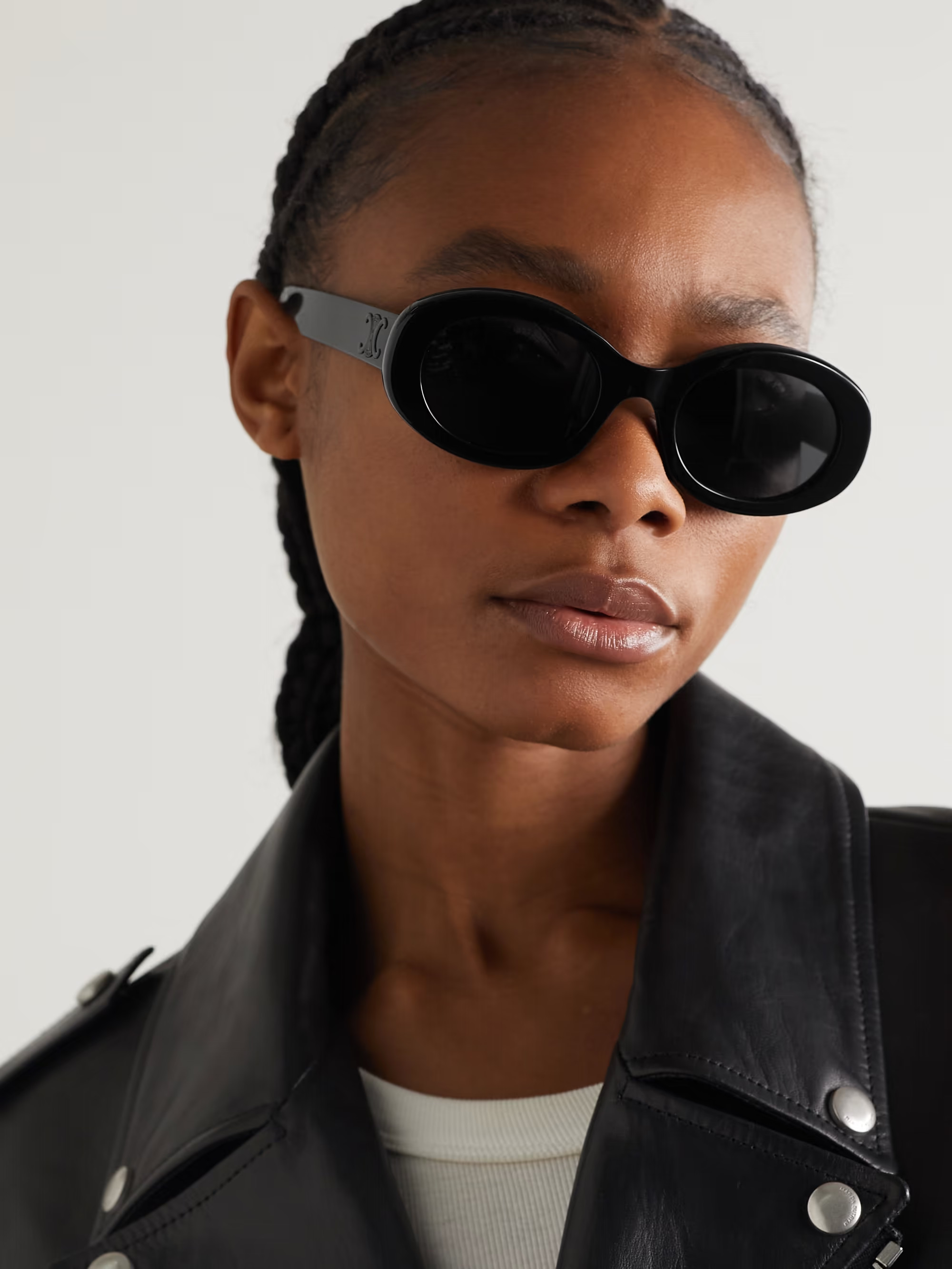 Triomphe oval-frame acetate sunglasses | NET-A-PORTER (US)