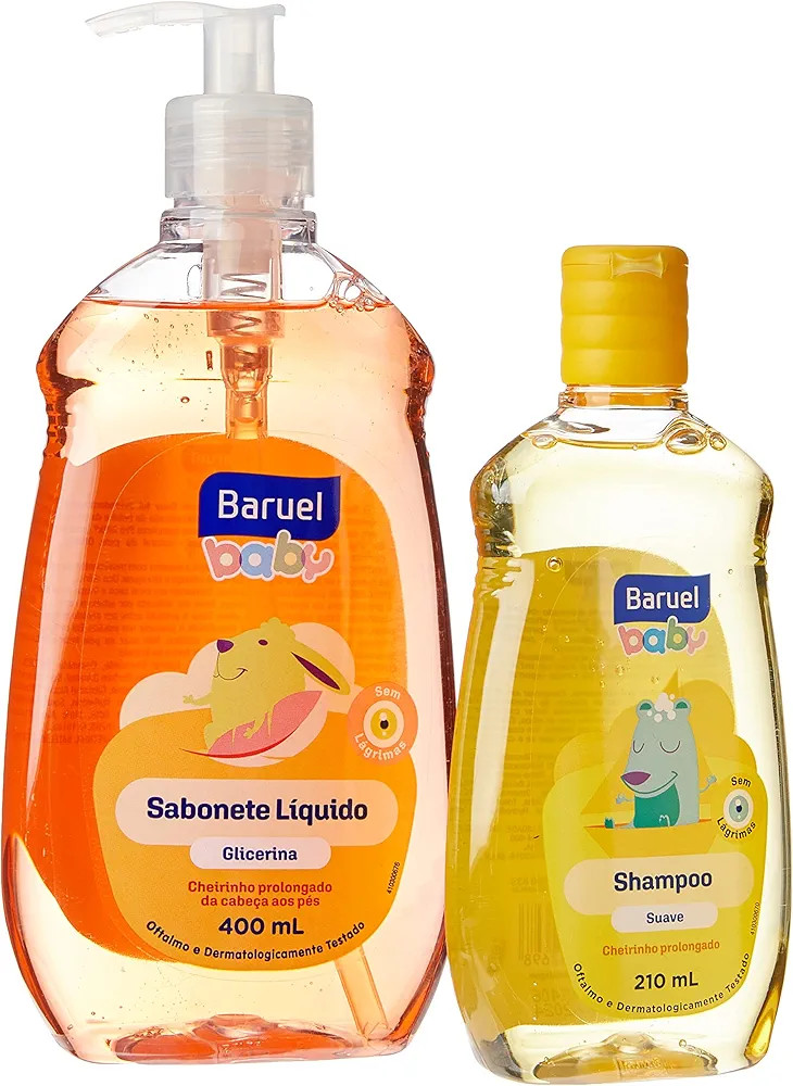BARUEL Kit Sabonete Liquido Glicerina 400ml +Shampoo Suave 210ml Baby | Amazon (BR)