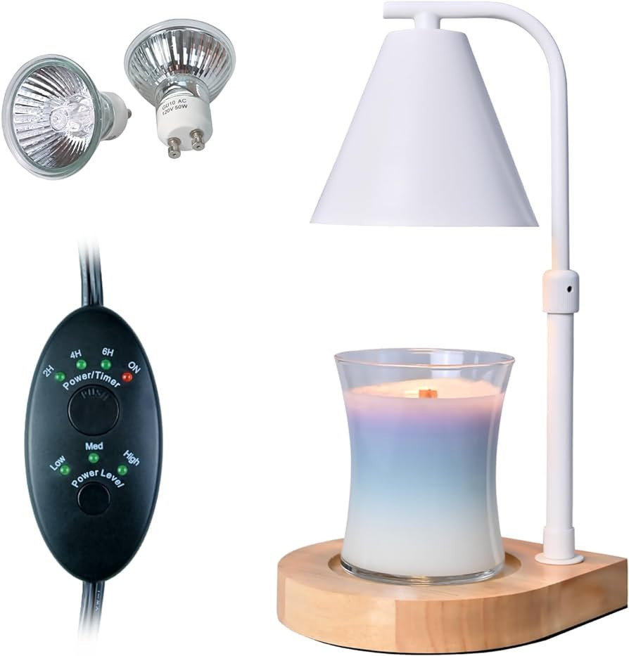 SOKCVSEA Candle Warmer Lamp - Candle Warmer with Timer Height Adjustable for Compatible with All ... | Amazon (US)