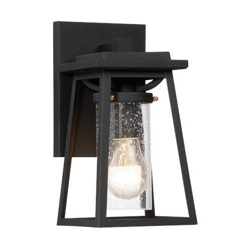 Minka Lavery Lanister Court Black With Gold Six Inch One Light Outdoor Wall Mount 72711 66G | Bel... | Bellacor