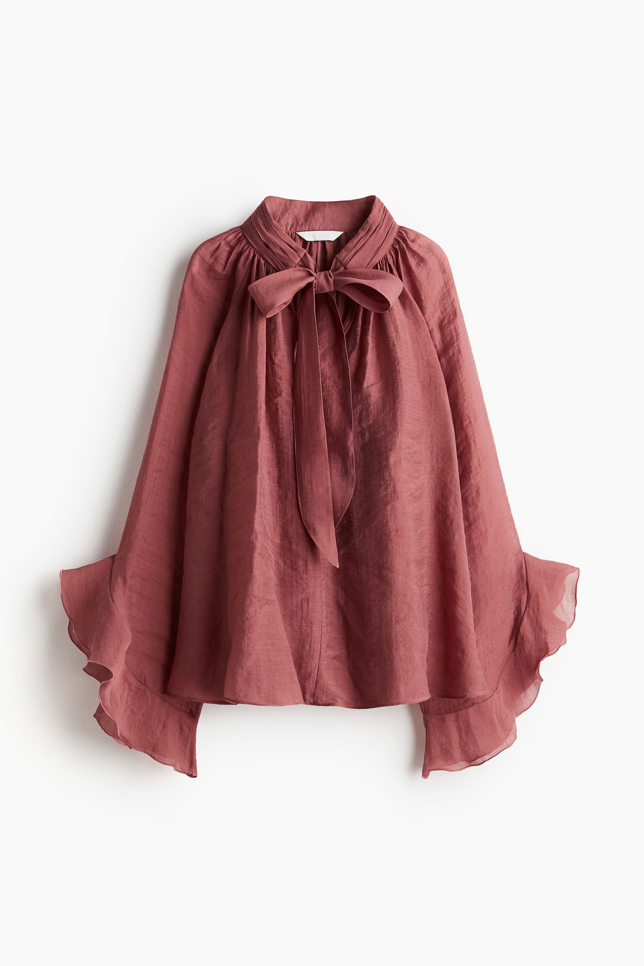 Sheer Tie-Neck Blouse | H&M (US + CA)