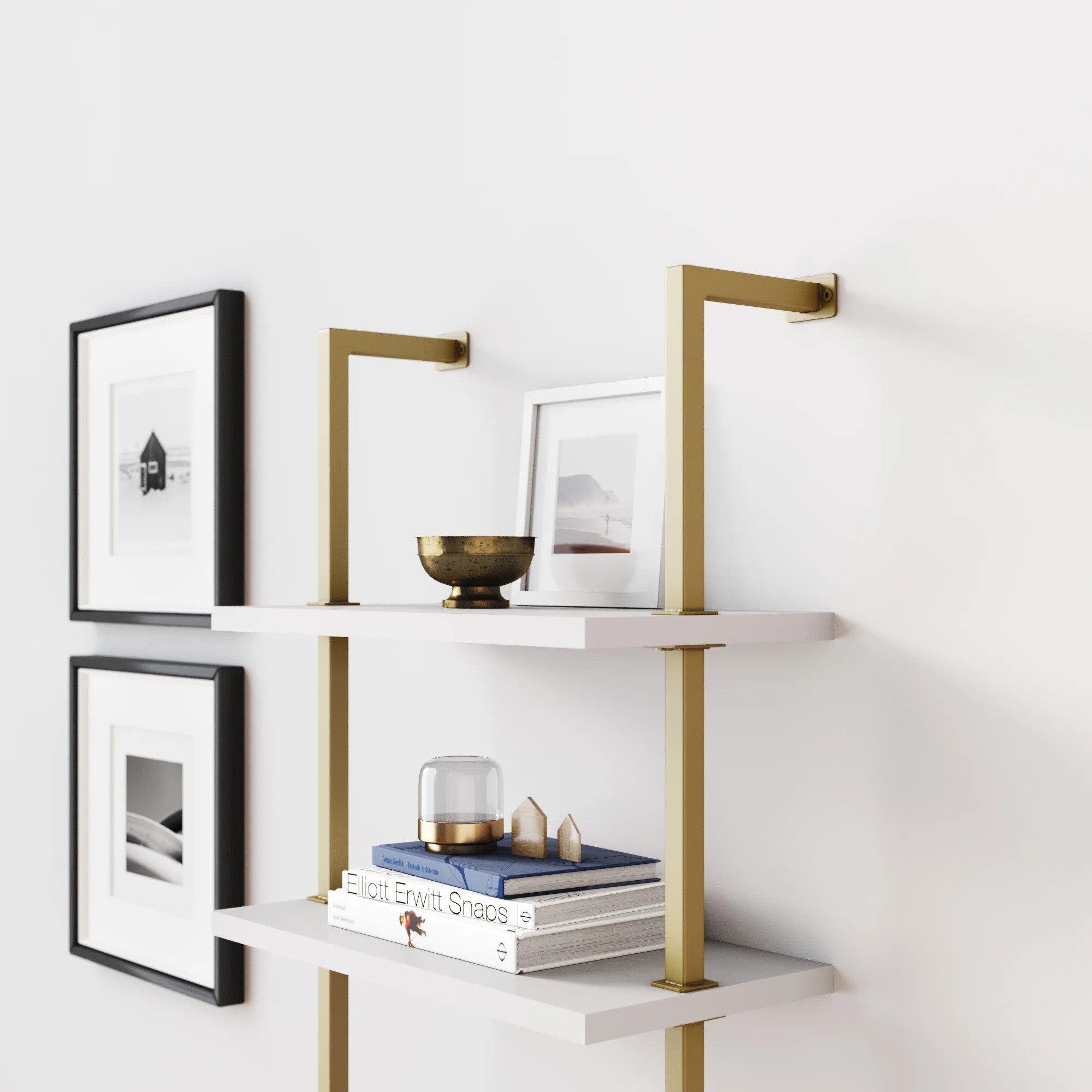 Kanissa 72.5" H x 24" W Steel Ladder Bookcase | Wayfair Professional