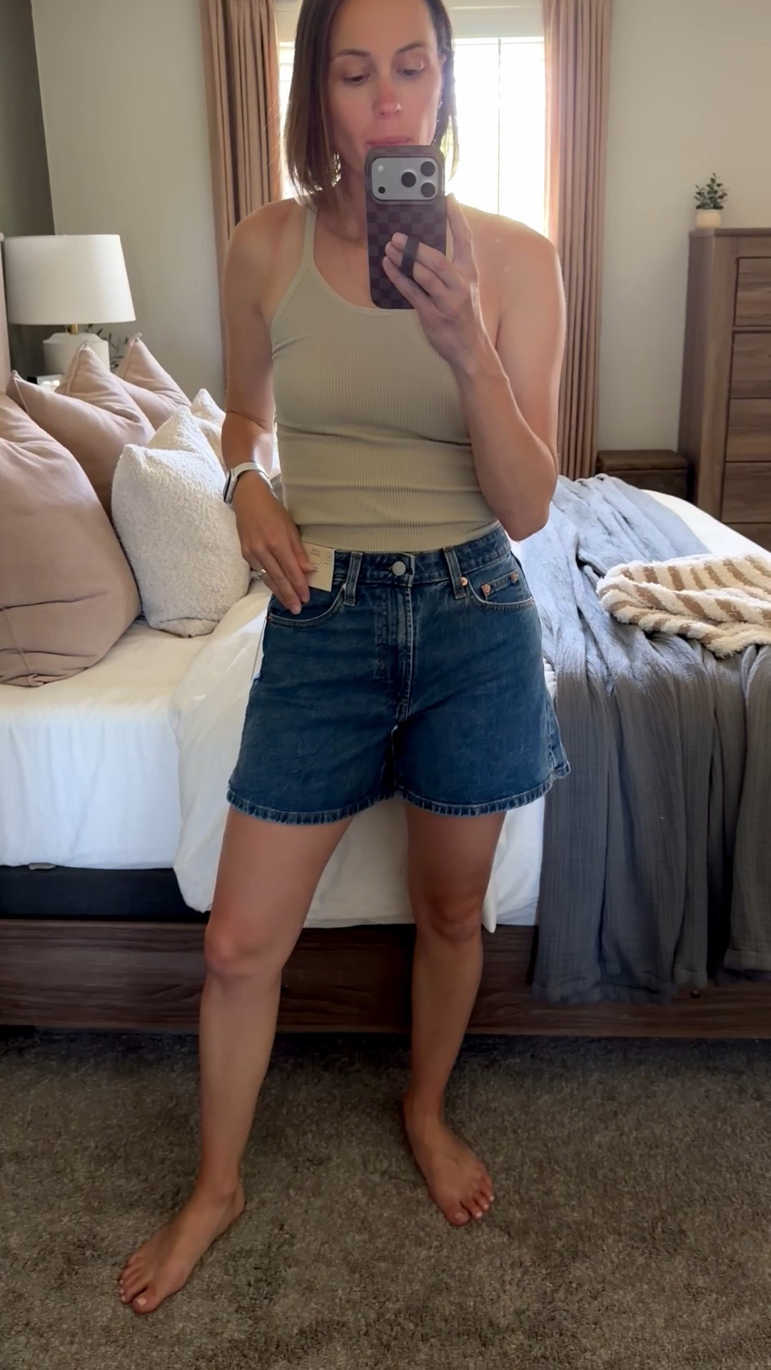 These jean shorts have been a staple for me this spring/summer! Love the fit of them. I have them in both a size 2 and 4, but prefer the 4.

#LTKmomlife #LTKootd