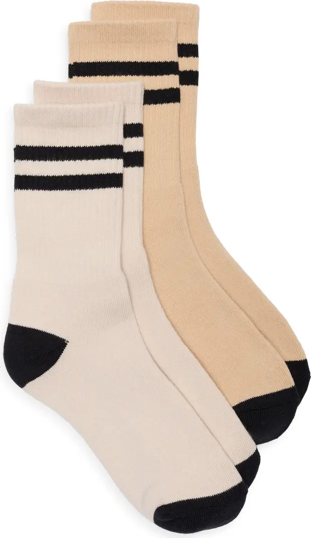 Assorted 2-Pack Varsity Stripe Crew Socks | Nordstrom