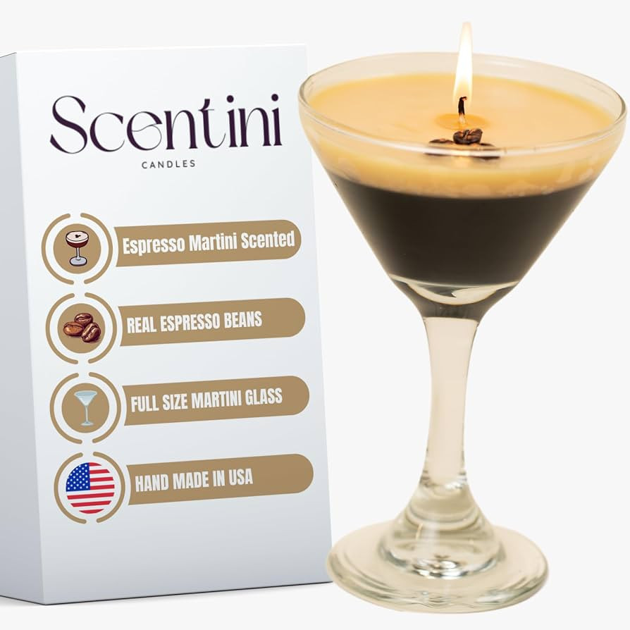 Espresso Martini Candle - Coffee Candle - Bar Cart Decor - Espresso Martini Decor - Coffee Scente... | Amazon (US)