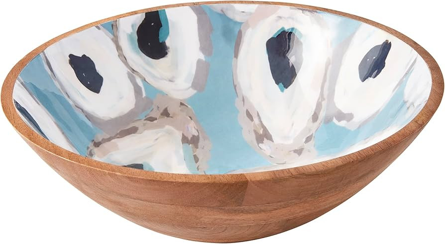 Mud Pie Enamel Oyster Bowl, 12" X 4", Blue | Amazon (US)