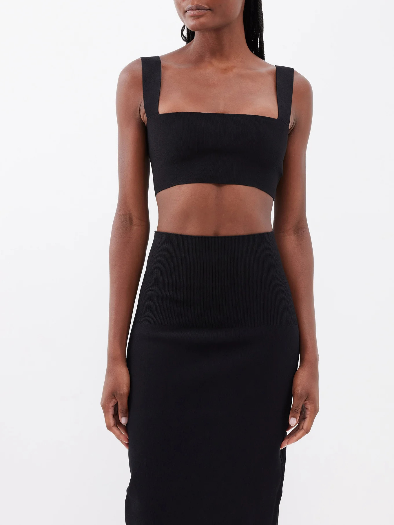 VB Body square-neck jersey cropped top | Matches (UK)