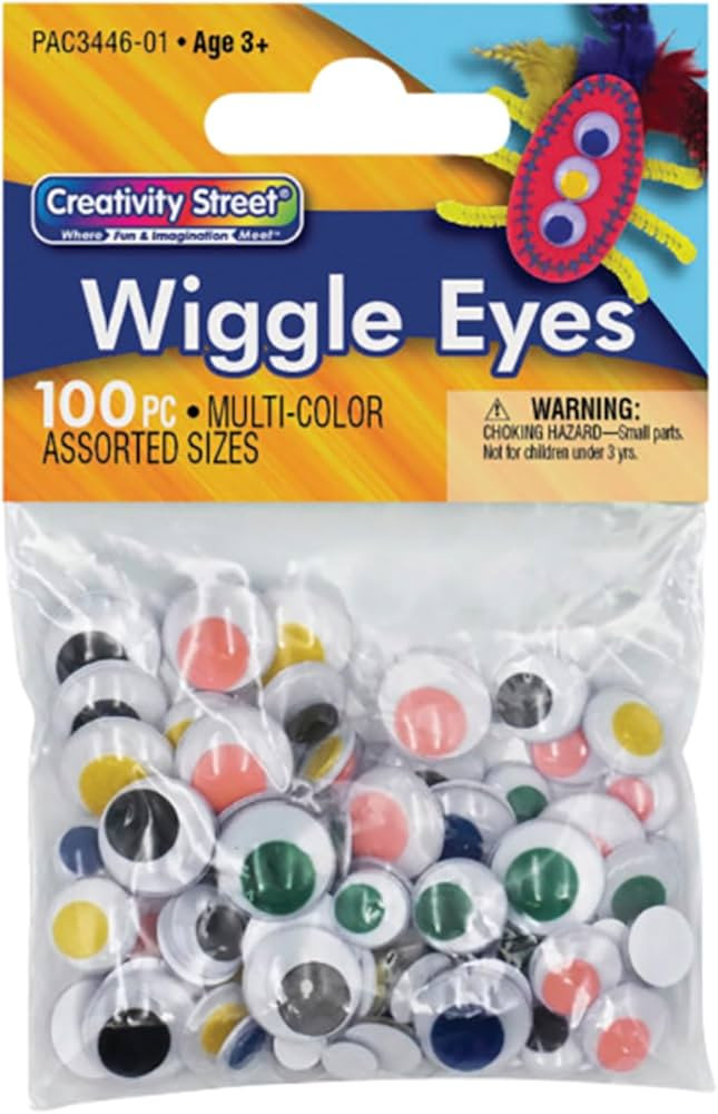 Creativity Street Wiggle Eyes Assorted Sizes and Colors, 100-Piece (CKC344601) | Amazon (US)