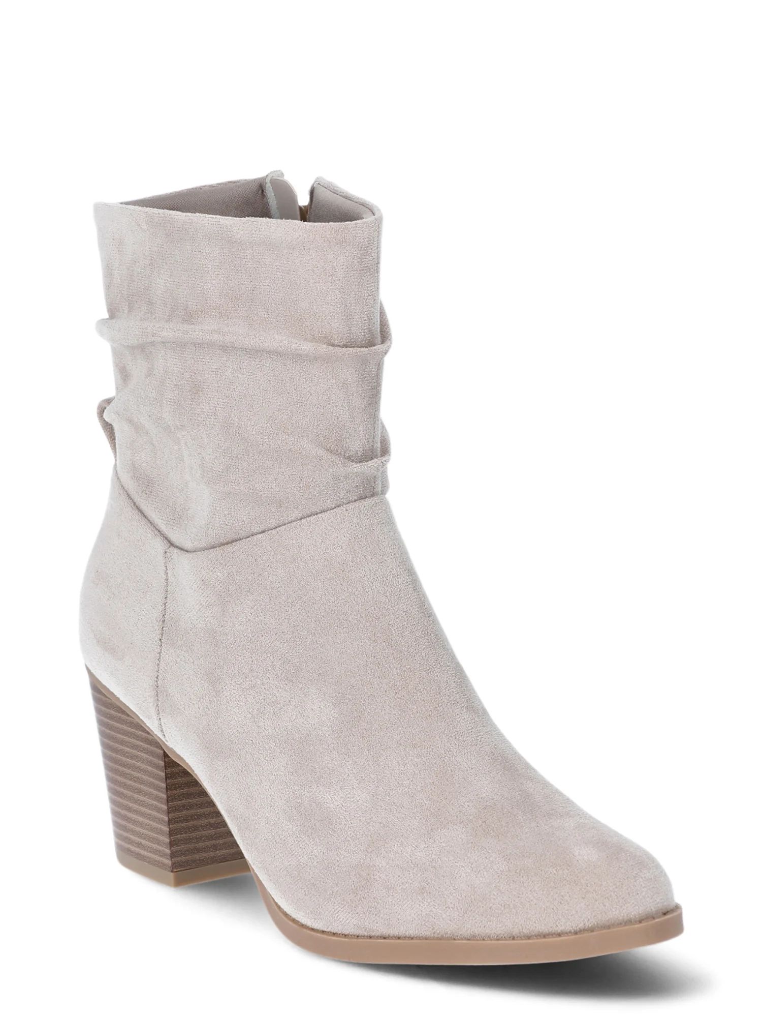 Time and Tru Women's Western Slouch Heeled Booties, Sizes 6-11 | Walmart (US)