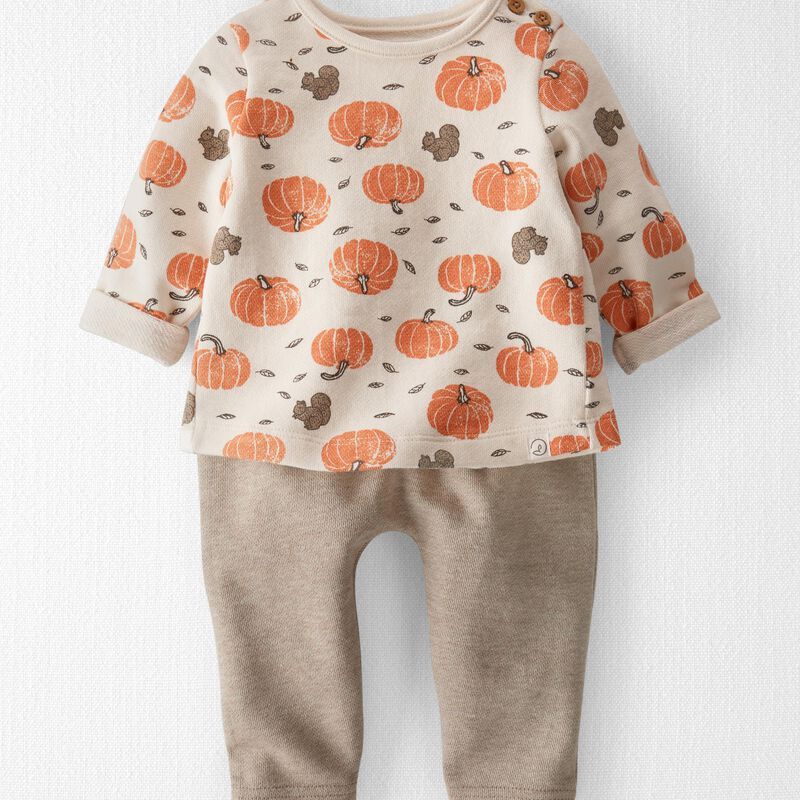 Organic Cotton Pumpkin Print 2-Piece Set | Carter's