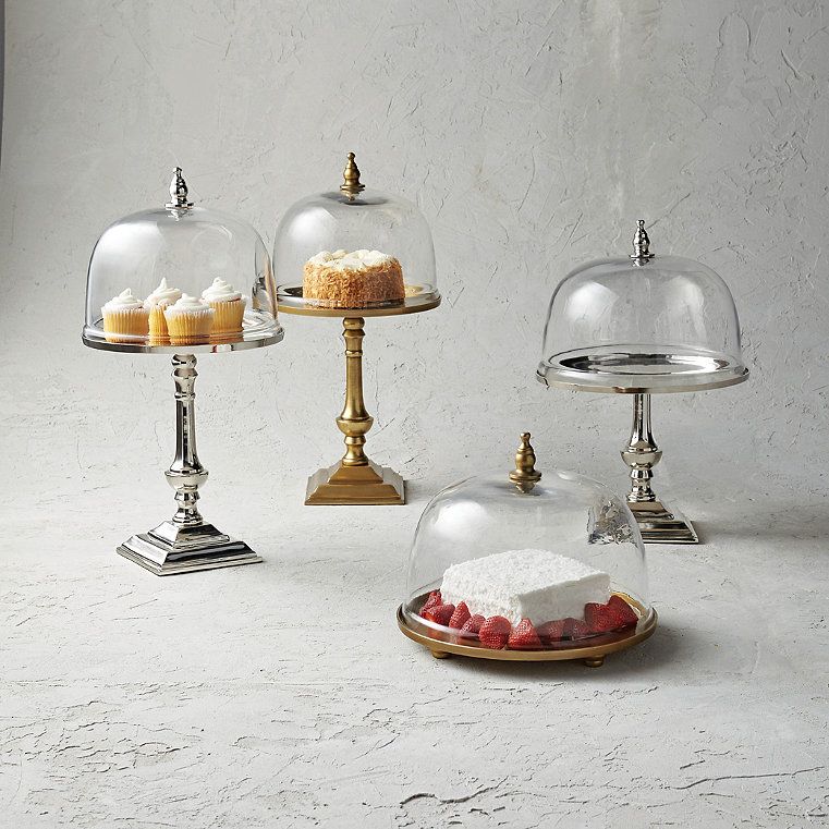 Amelie Cake Servers with Cloche | Frontgate