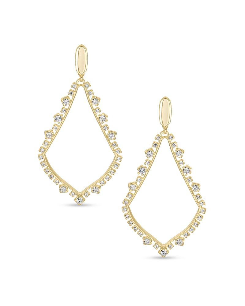 Sophee Crystal Clip-On Drop Earrings in Gold | Kendra Scott