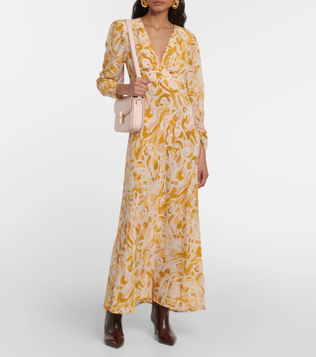 Selma printed silk crêpe midi dress | Mytheresa (UK)