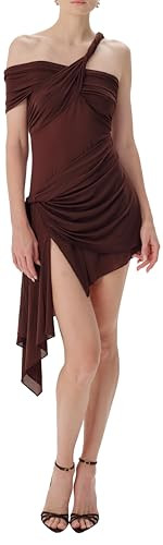 Ronny Kobo Women's Izel Jersey Dress, Brown, Small | Amazon (US)