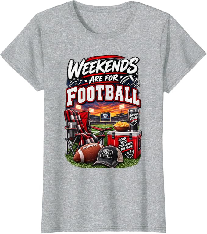 Weekends are for Football Game Day Fan Design T-Shirt | Amazon (US)