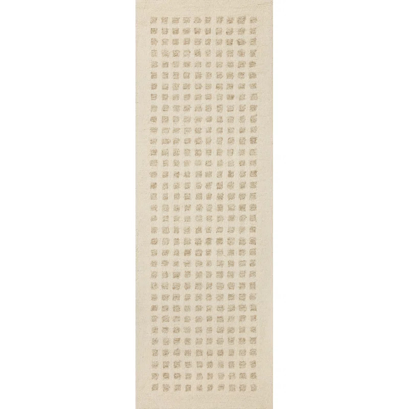 Chris Loves Julia x Loloi Polly Checkered Hand Tufted Jute/Sisal/Wool Ivory/Natural Area Rug | Wayfair Professional