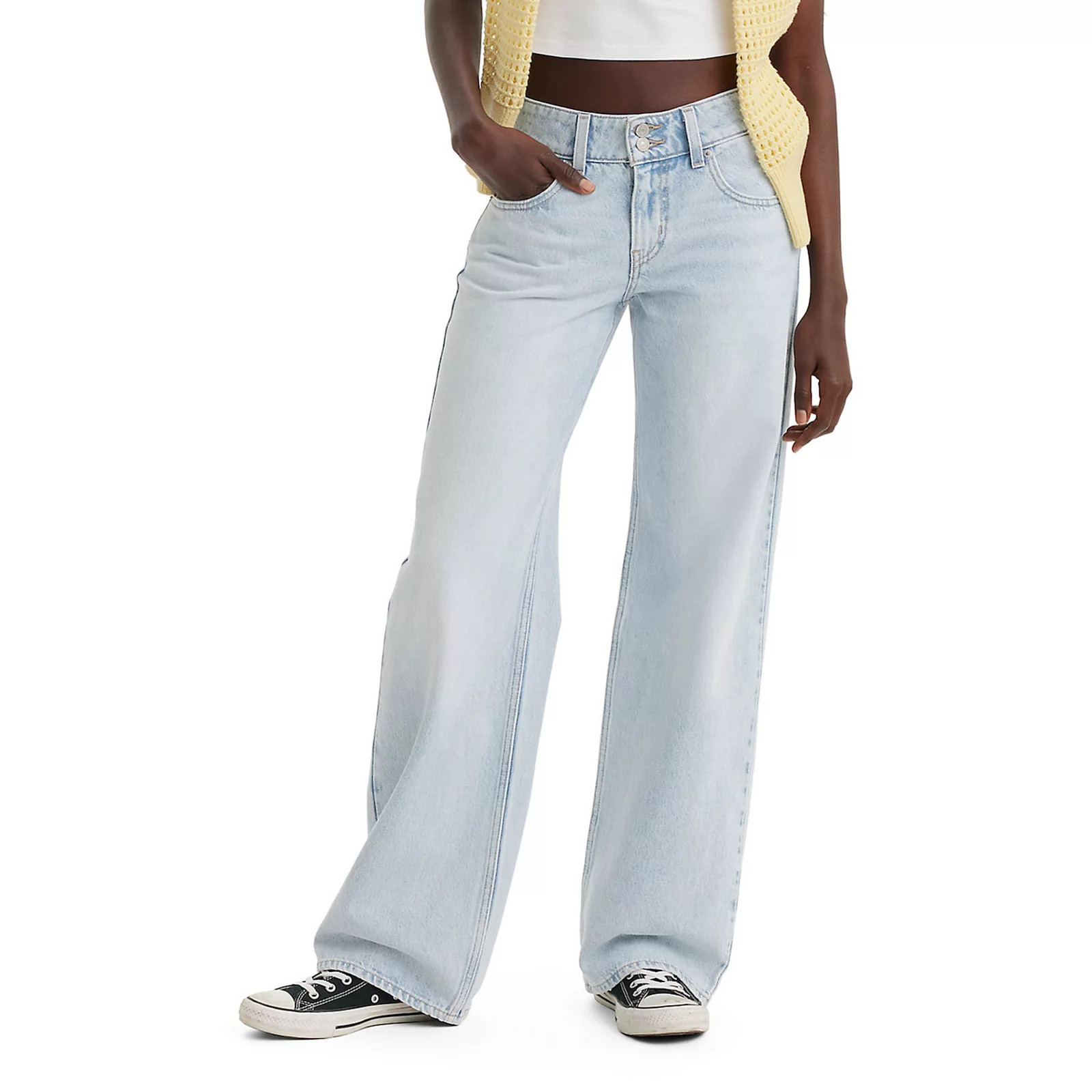 Women's Levi’s® Superlow Loose Straight-Leg Jeans, Size: 26(US 2)Medium, Abraided | Kohl's