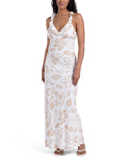 V-neck Frill Neutral Kaia Maxi Dress | Casual Dresses  | Marshalls | Marshalls