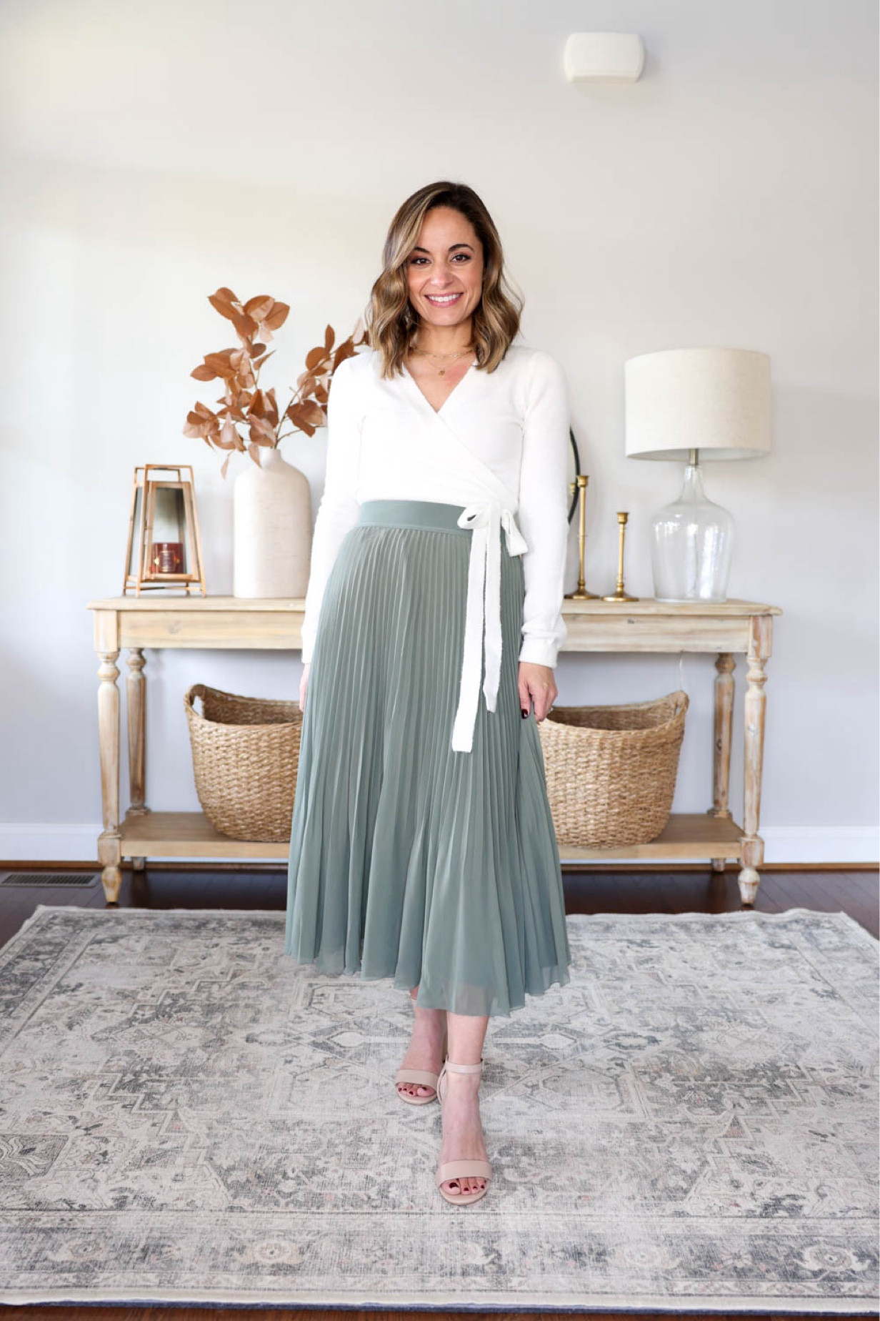 【ジエアタウン】 tulip pleats botton sk★追跡可 school pleats low waist skirt | AND ON JIONE STORE