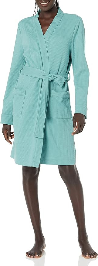 Amazon Essentials Women's Lightweight Waffle Mid-Length Robe (Available in Plus Size) | Amazon (US)