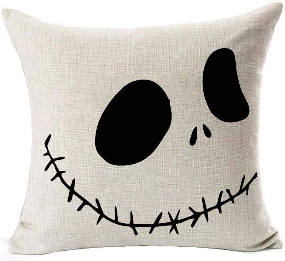 LYNZYM Nightmare Before Christmas Cotton Linen Square Throw Pillow Case Decorative Cushion Cover ... | Amazon (US)