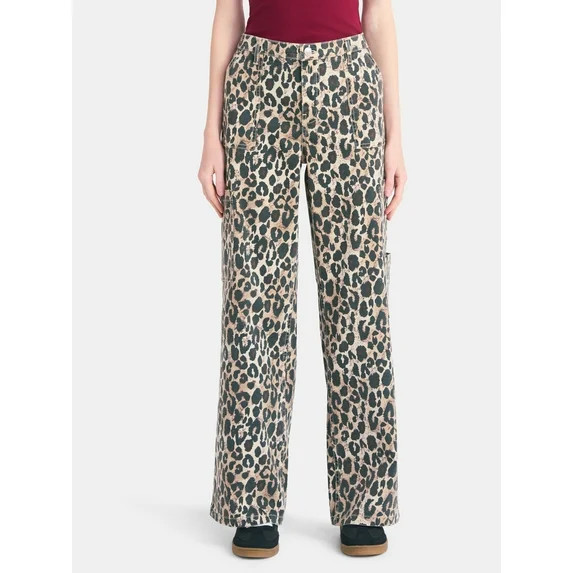 No Boundaries Wide Leg Cargo Pants, 31.5'' Inseam, Women's - Walmart.com | Walmart (US)