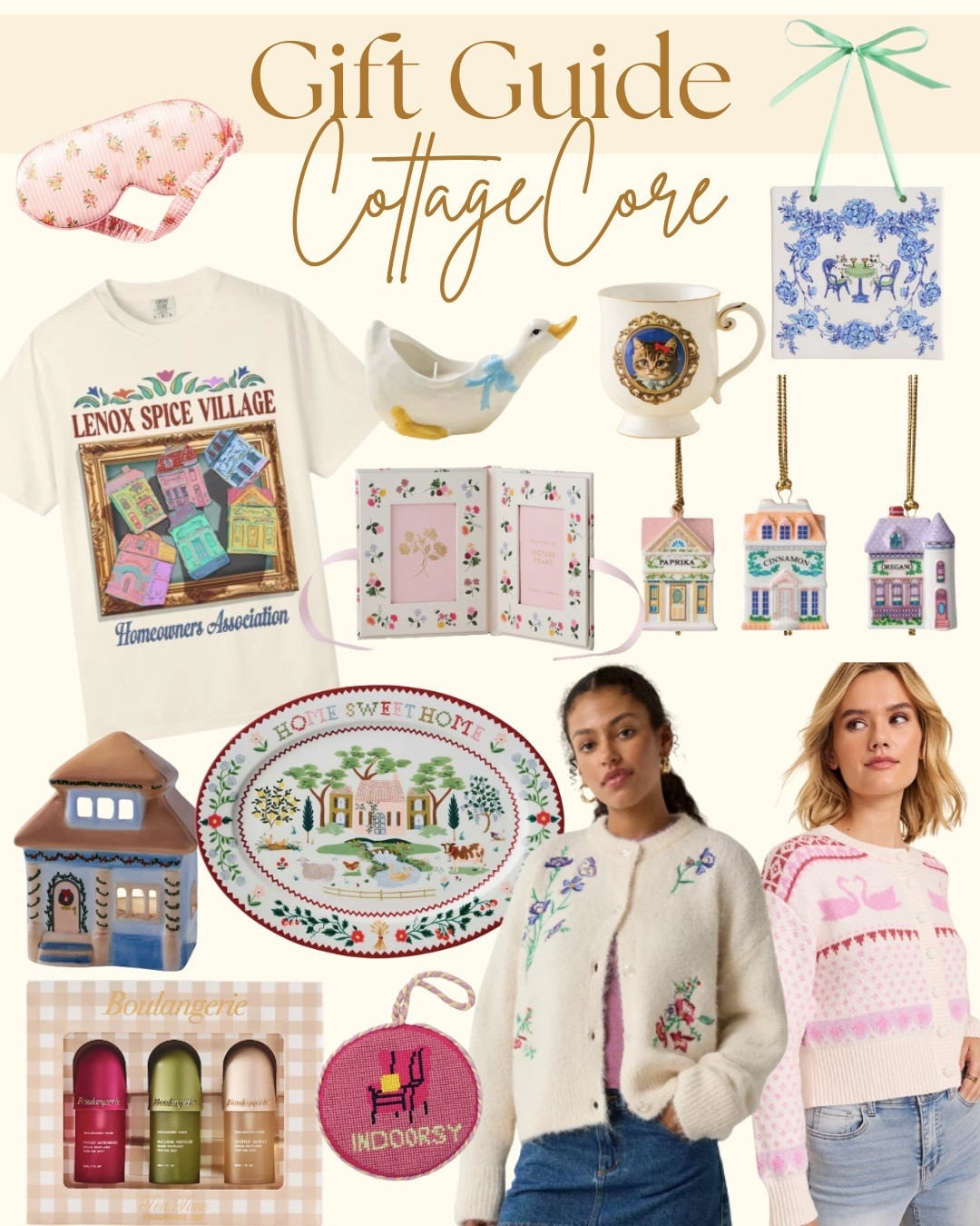 Cottagecore gifts

Lenox spice village collection, needlepoint ornament, fair isle cardigan, home decor gifts 

#LTKGiftGuide #LTKCyberWeek #LTKHome