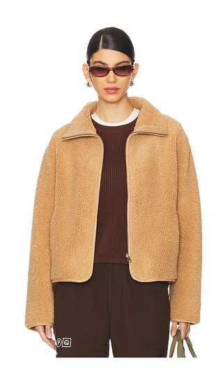 Reba Sherpa Jacket in Tan | Revolve Clothing (Global)