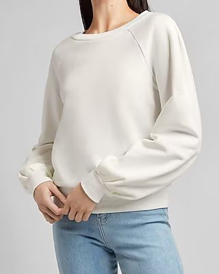 Cinched Puff Sleeve Sweatshirt | Express