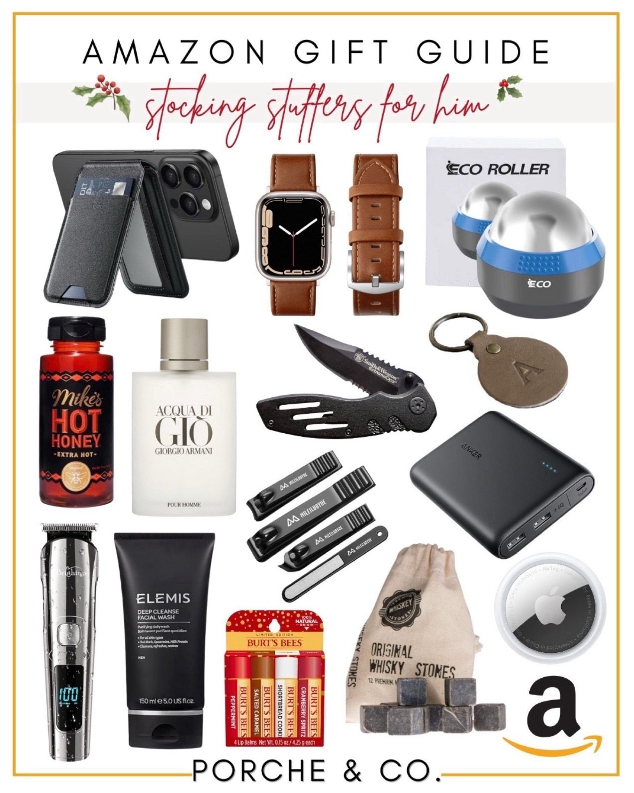 Stocking stuffers he’ll actually use 🎁🔥 This Amazon Gift Guide is packed with practical, stylish, and budget-friendly finds perfect for any guy on your list.
From grooming essentials to tech favorites, everyday tools, and mini luxuries — these gifts are guaranteed wins for husbands, boyfriends, dads & brothers. 🙌

🎁 WHAT’S INCLUDED:
• Phone case wallet
• Apple Watch band
• Eco Roller massager
• Mike’s Hot Honey
• Acqua Di Gio cologne
• Pocket knife
• Leather keychain
• Nail clipper set
• Portable charger
• Beard trimmer
• Elemis facial wash
• Burt’s Bees chapstick set
• Whiskey stones
• Apple AirTag

#AmazonGiftGuide #StockingStuffersForHim #GiftsForHim #MensGiftGuide #PhoneCaseWallet #AppleWatchBand #EcoRoller #MikesHotHoney #AcquaDiGio #PocketKnife #LeatherKeychain #NailClippers #PortableCharger #BeardTrimmer #ElemisSkincare #BurtsBees #WhiskeyStones #AppleAirTag #AmazonFinds #HolidayGiftGuide #LTKGiftGuide #LTKHoliday #PorcheAndCo


#LTKFindsUnder50 #LTKHoliday #LTKGiftGuide