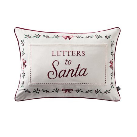 My Texas House 14" x 20" Ivory Letters to Santa Decorative Pillow Cover | Walmart (US)