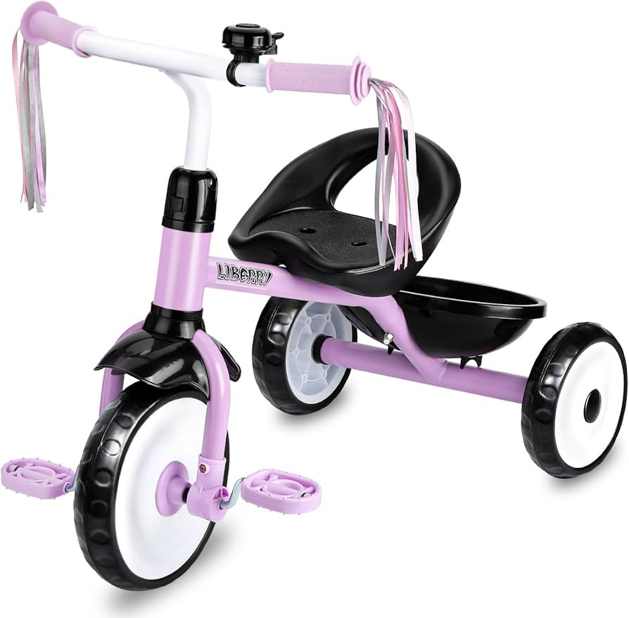 Liberry Toddler Tricycle Age 2 3 4 Years Old, Kids Trike with Bell, Back Basket and Removable Ped... | Amazon (US)