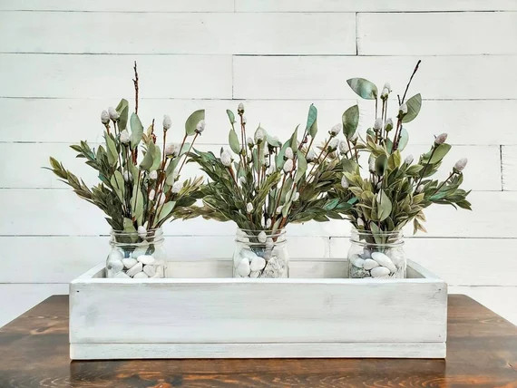 Wood Centerpiece Box, Wood Planter Box, Decorative Box Centerpiece, Mantle Box, Rustic Home Cente... | Etsy (US)