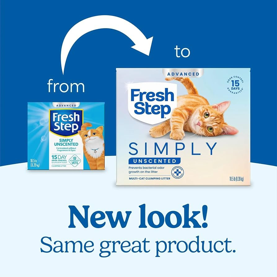 Fresh Step Advanced Simply Unscented Multi Cat Clumping Cat Litter, Low Dust, Odor Control with A... | Amazon (US)