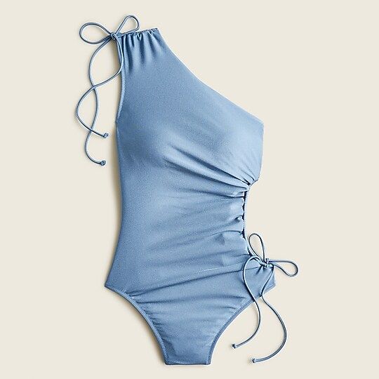 Shiny side cut-out one-piece | J.Crew US