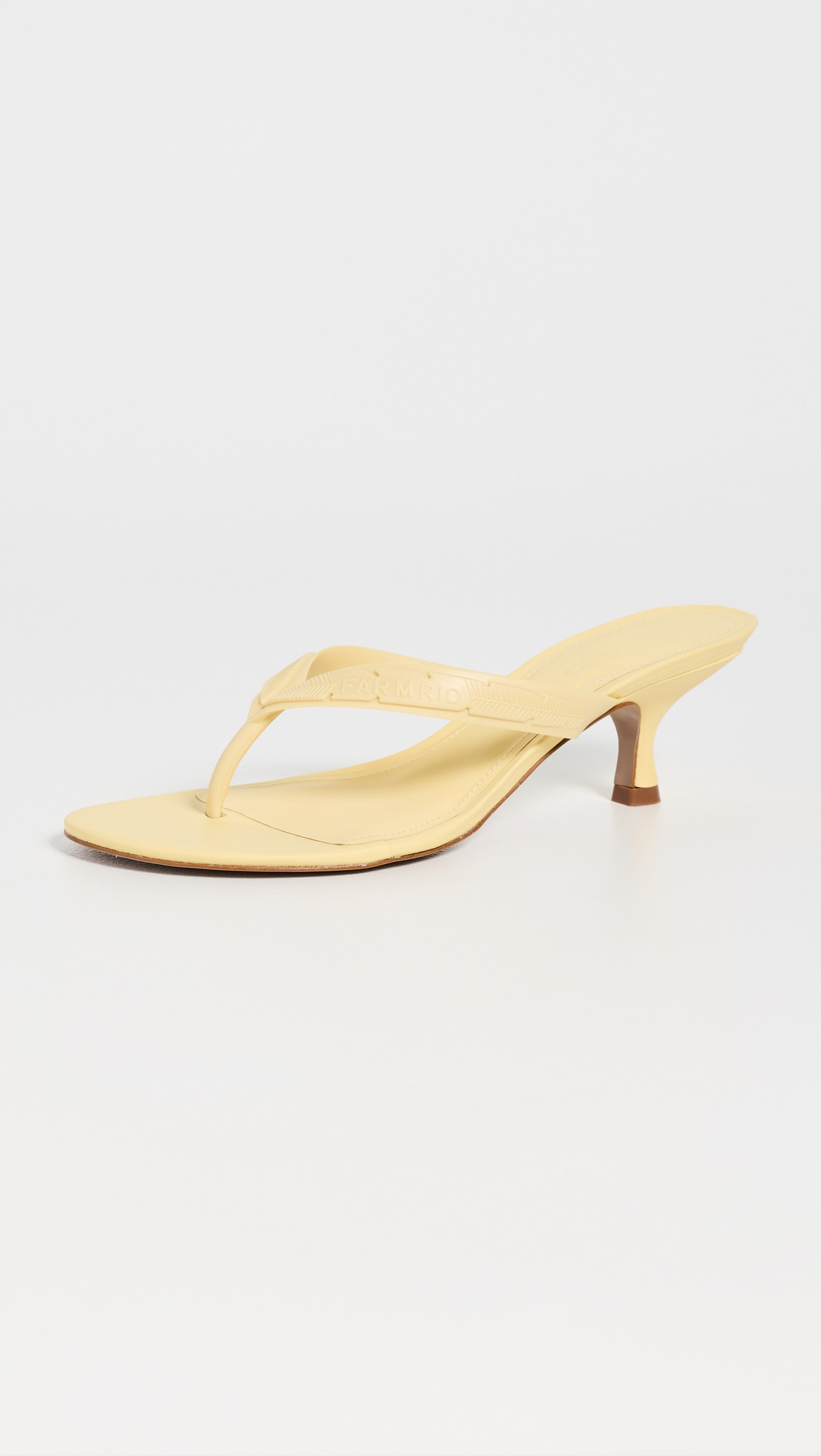 FARM Rio Rob Kitten Heel Sandals Pale Banana 5 | Shopbop