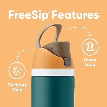 Owala FreeSip Insulated Stainless Steel Water Bottle with Straw, BPA-Free Sports Water Bottle, Gr... | Amazon (US)