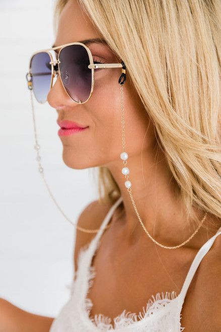 She's Adorable Pearl Sunglasses Chain | The Pink Lily Boutique