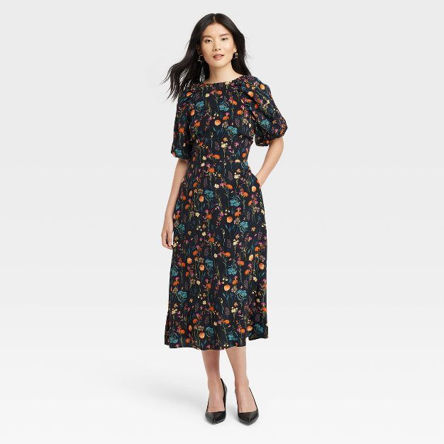 Women's Puff Short Sleeve Dress - A New Day™ | Target