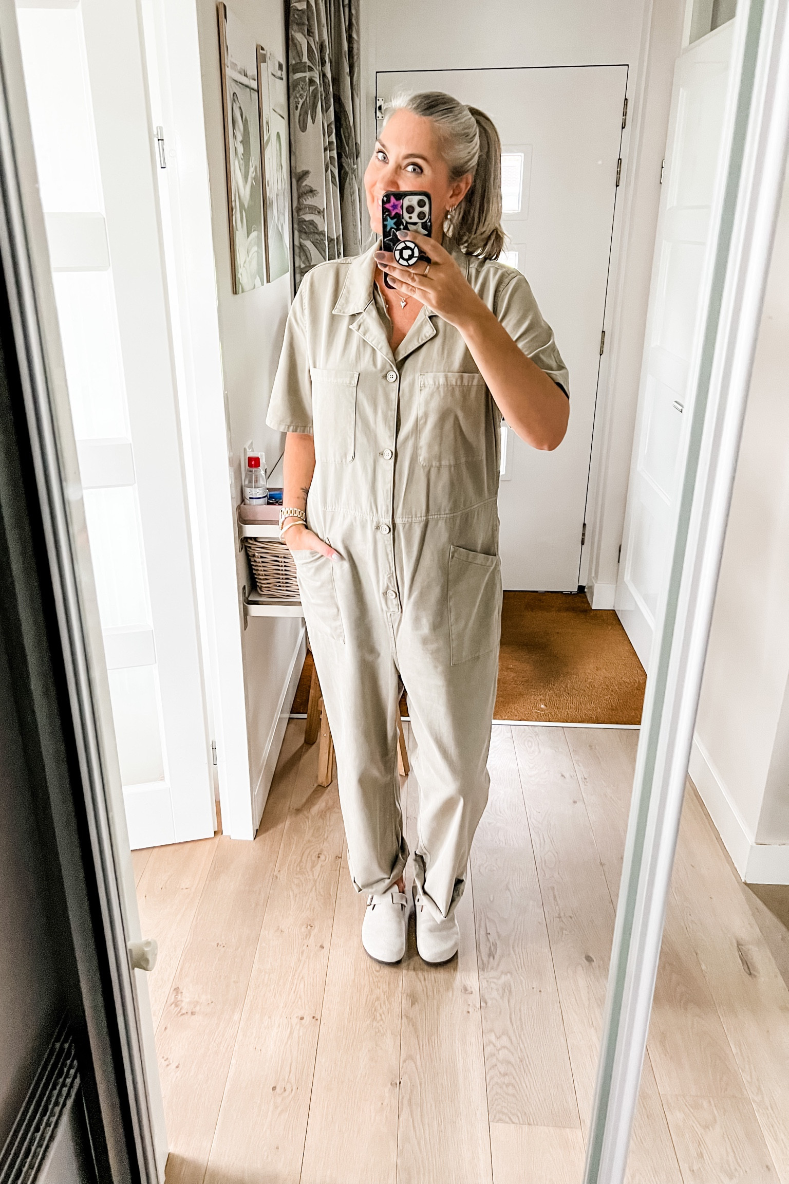 Light kaki oversized boiler suit (Primark) and Birkenstock Boston clogs. 

Sunday style jumpsuit playsuit romper 

#LTKmidsize #LTKeurope #LTKover40