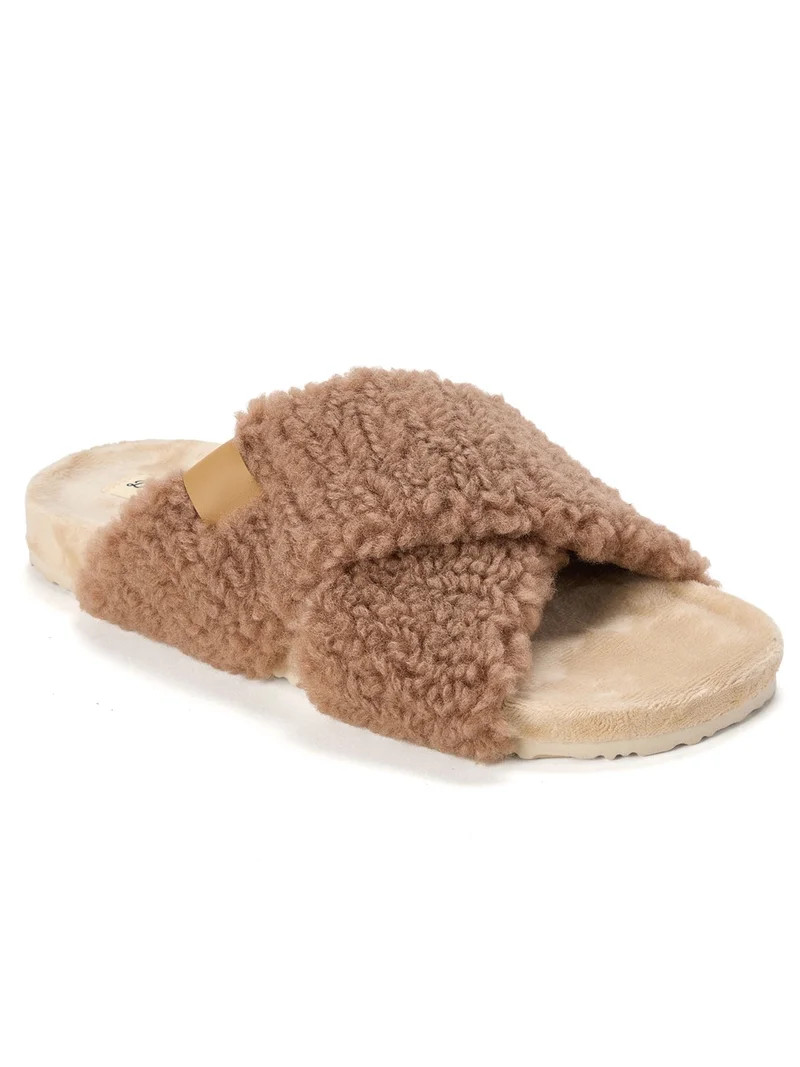 Dearfoams Cozy Comfort Women's Crossband Slide Slippers | Walmart (US)