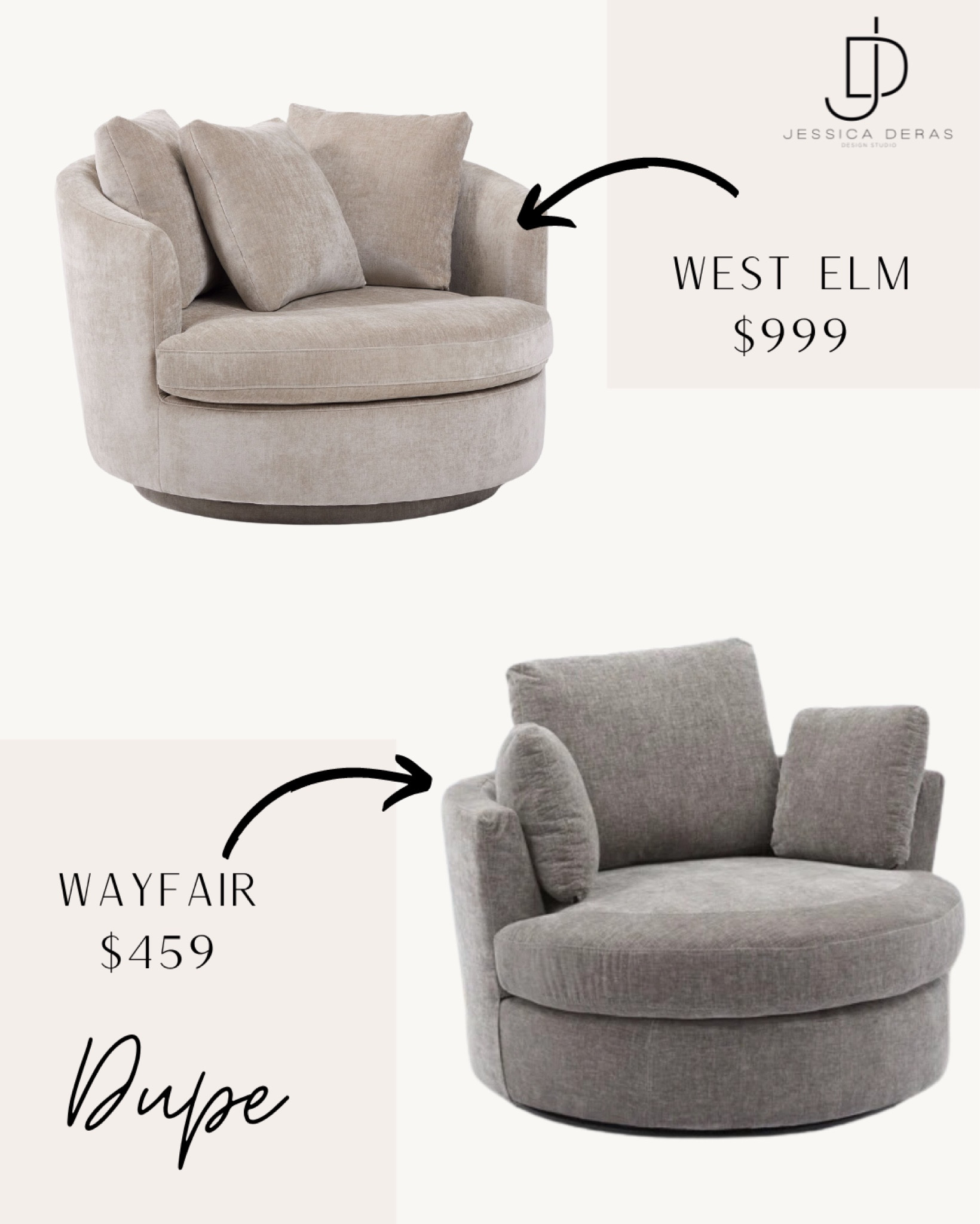 Comfy West elm swivel chair dupe!

Interested in our interior design? (jessicaderasinteriordesign.com) to schedule a 30 free Discovery call! We’d love to design your home. 

#LTKHome #LTKStyleTip #LTKFamily