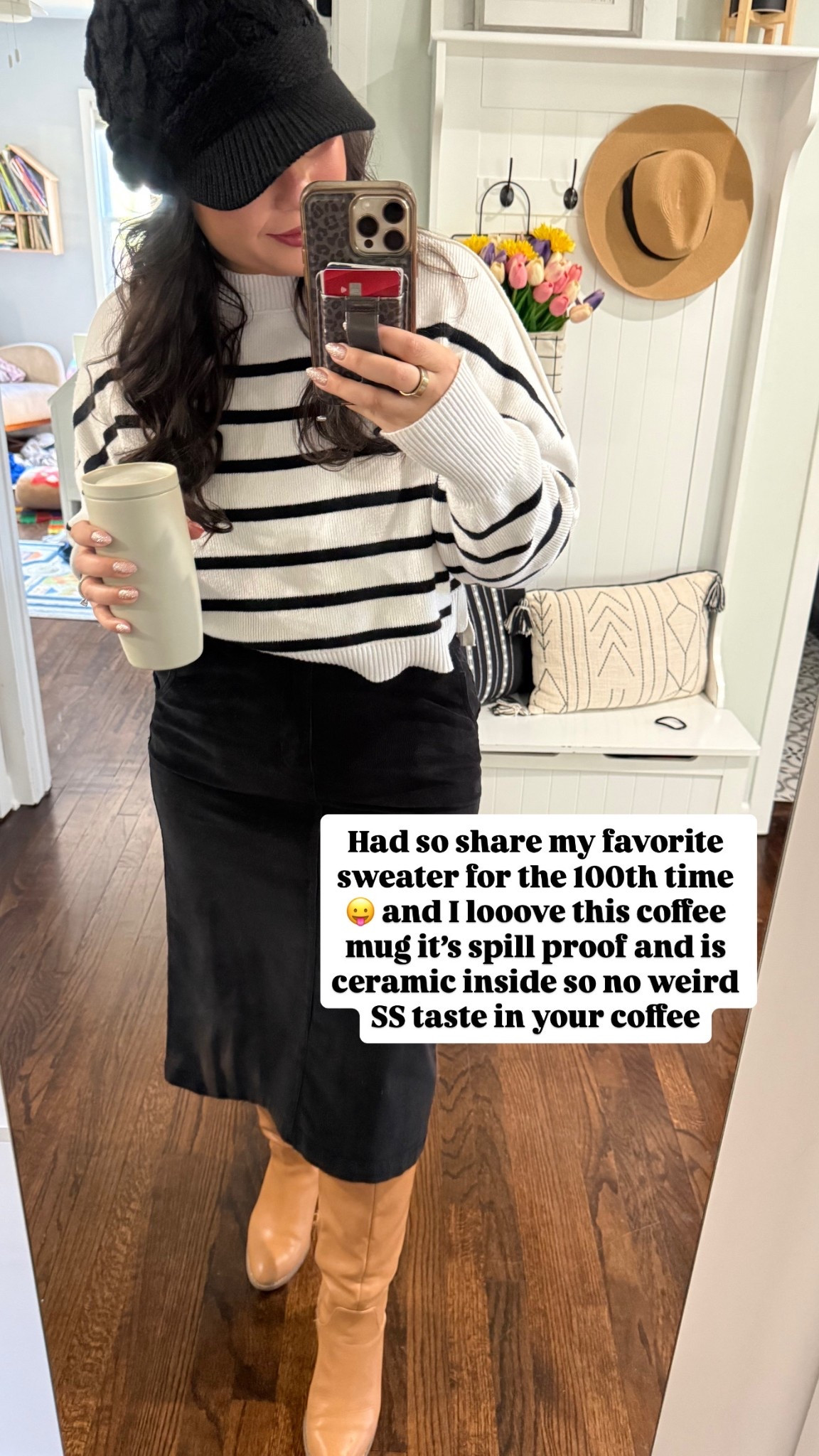 Cozy mommy fit love this sweater it’s the perfect crop and favorite no soil coffee mug 

#LTKMidsize #LTKPetite #LTKmomlife