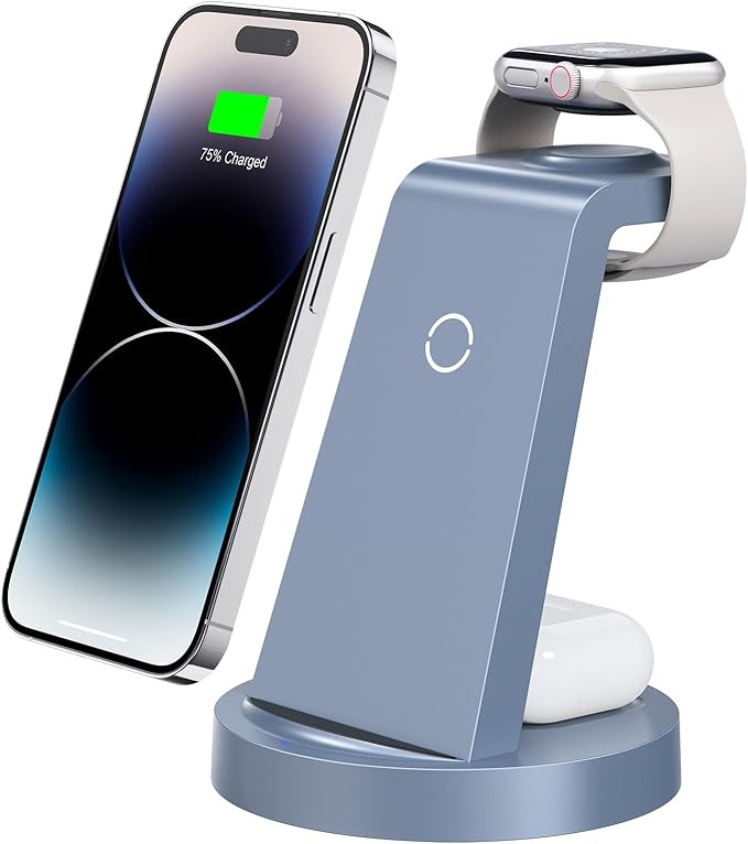 3 in 1 Charging Station for iPhone, Wireless Charger for iPhone 16 15 14 13 12 11 X Pro Max & App... | Amazon (CA)
